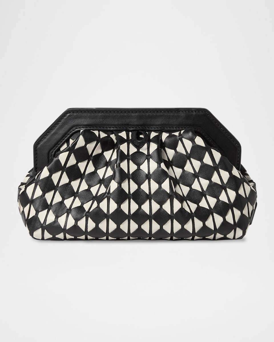 Secret Mini Mosaic Leather Clutch Bag with Chain